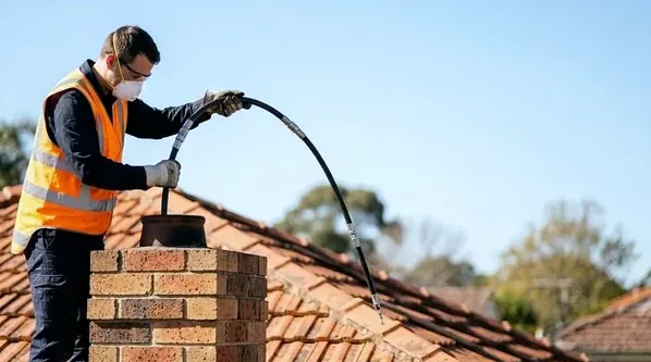 Installing a chimney liner on a home in Davidson, NC